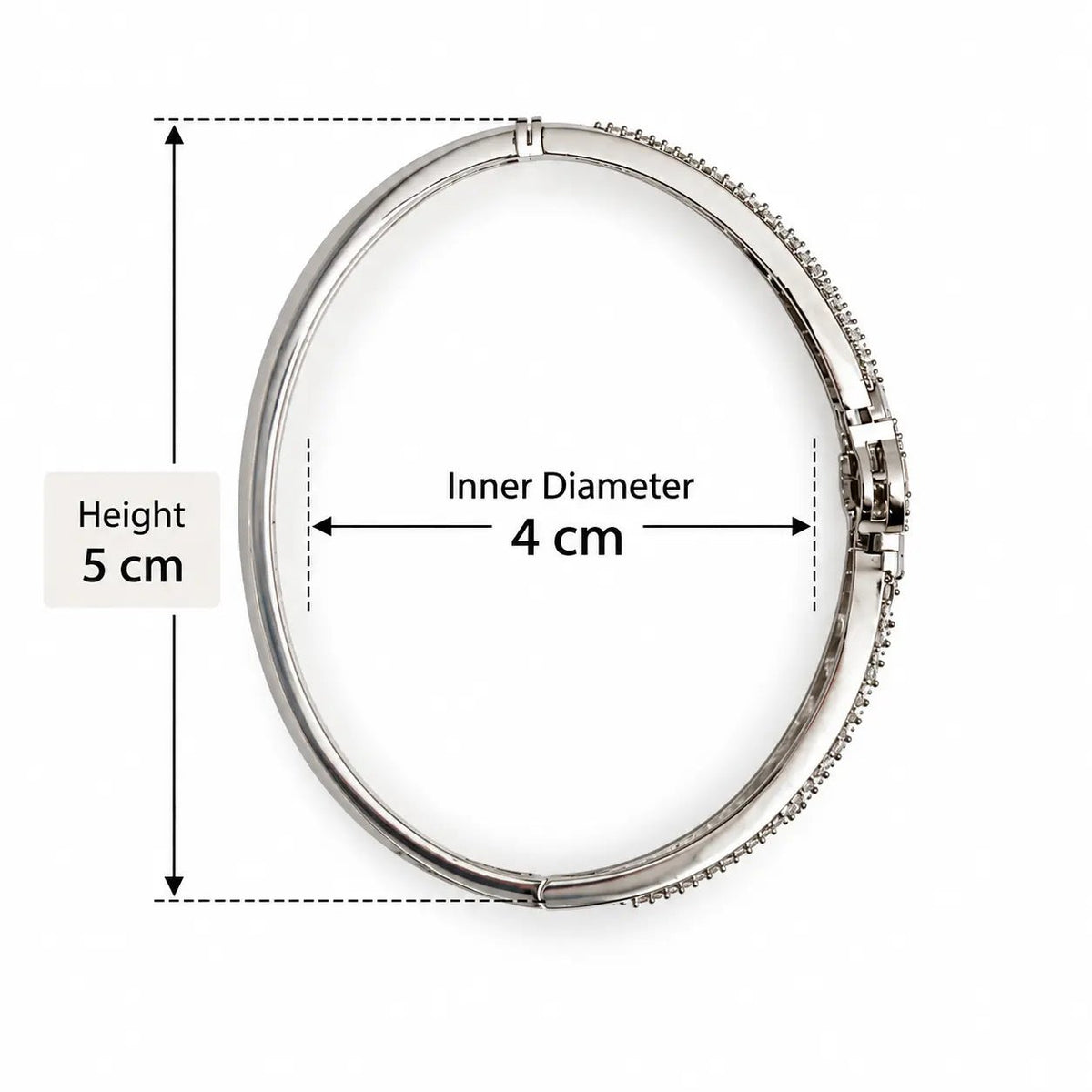 AD Bracelet in Polished Silver for Women - Iridescent Gems