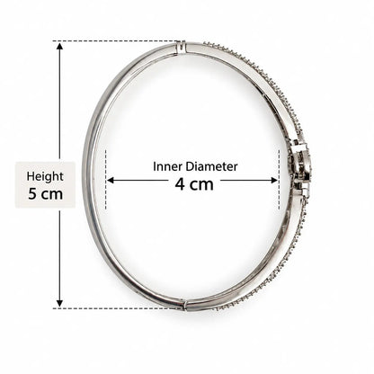 AD Bracelet in Polished Silver for Women - Iridescent Gems