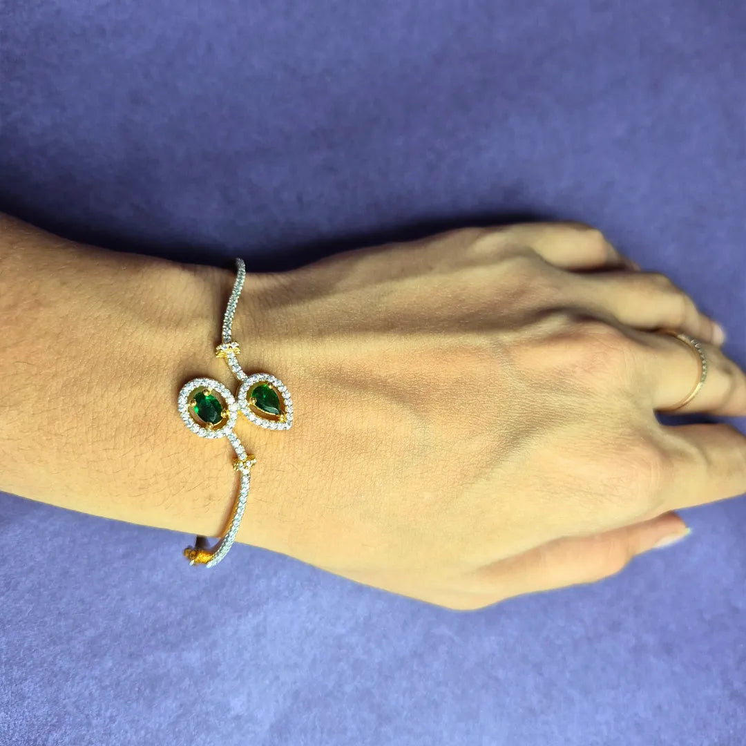 lightweight gold plated American diamond, elegant routine style