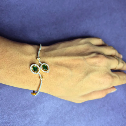 lightweight gold plated American diamond, elegant routine style
