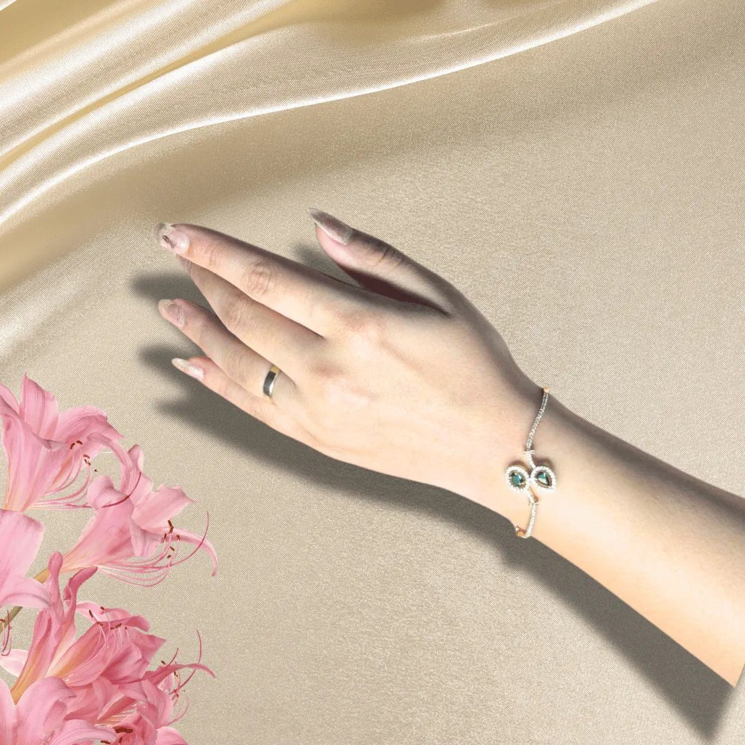 Gold Plated American Diamond Bracelet for Women | Daily Wear, Gift, Party - Iridescent Gems