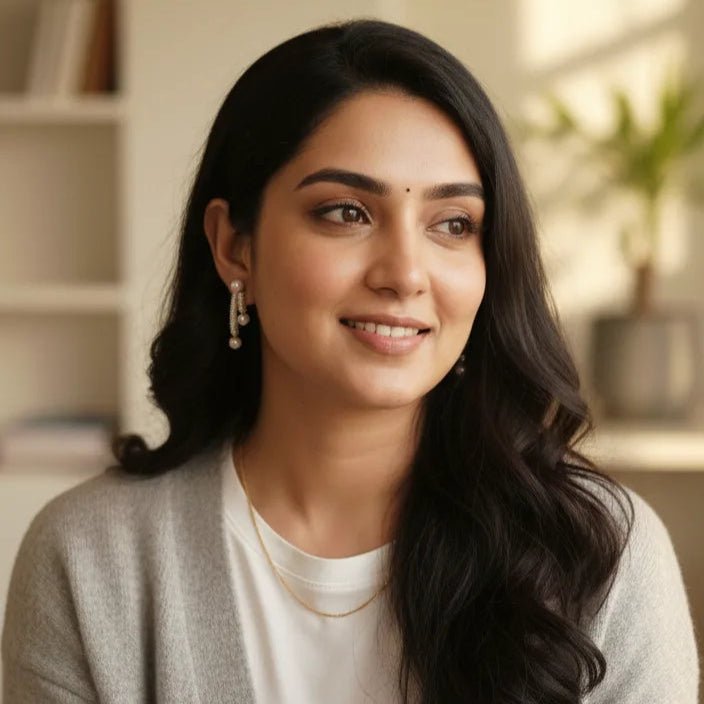 Hoop Earrings for Women – Pearl Drop Dangles Gold Plated Statement - Iridescent Gems