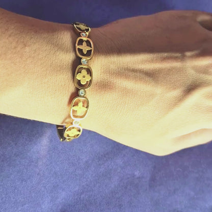 Gold bangle bracelet for women product video showing daily wear styling