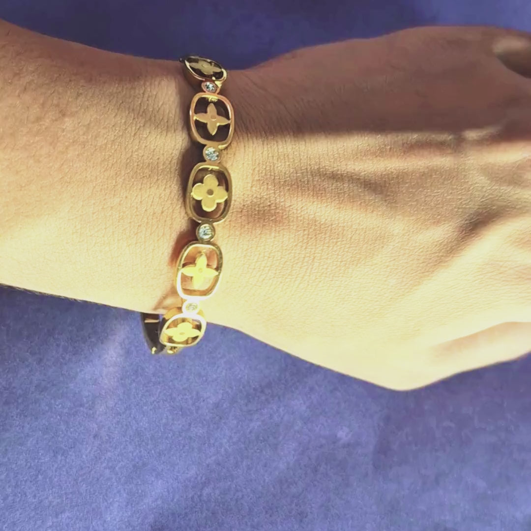 Gold bangle bracelet for women product video showing daily wear styling
