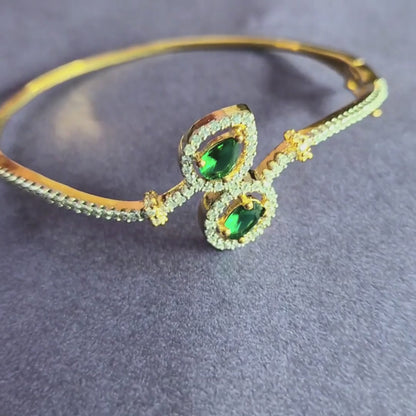 Gold Plated American Diamond Bracelet for Women | Daily Wear, Gift, Party